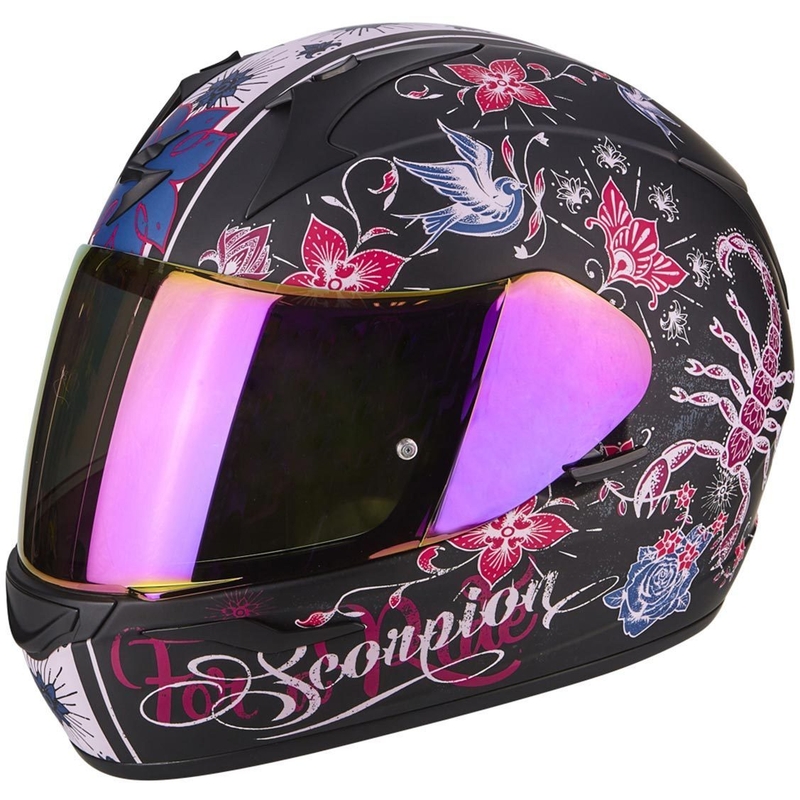 Cască integrală Scorpion EXO-390 Chica negru-roz