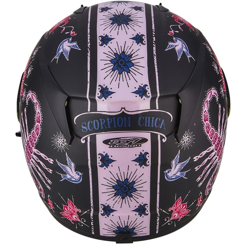 Cască integrală Scorpion EXO-390 Chica negru-roz
