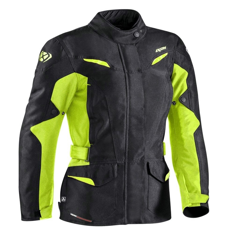Jacheta de motociclete pentru femei IXON Summit 2 negru-fluo galben lichidare