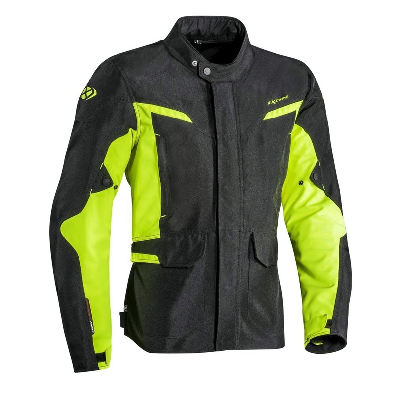 Jachetă de motociclete IXON Summit 2 negru-galben-fluo lichidare