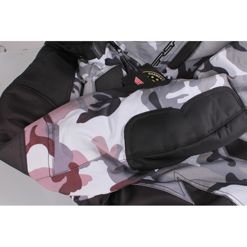Jachetă pentru motociclete RSA Camuflaj gri - calitate II