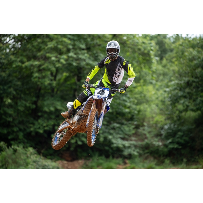 Tricoul de motocros Shot DEVO Ultimate negru-fluo galben
