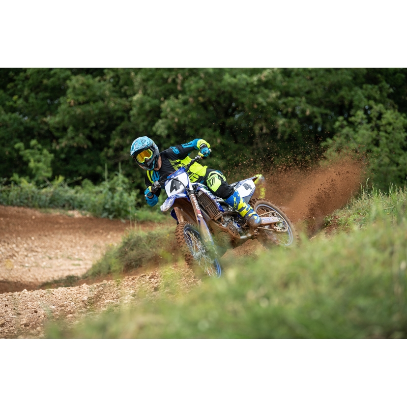 Tricou de motocros Shot DEVO Ultimate albastru-fluo galben lichidare
