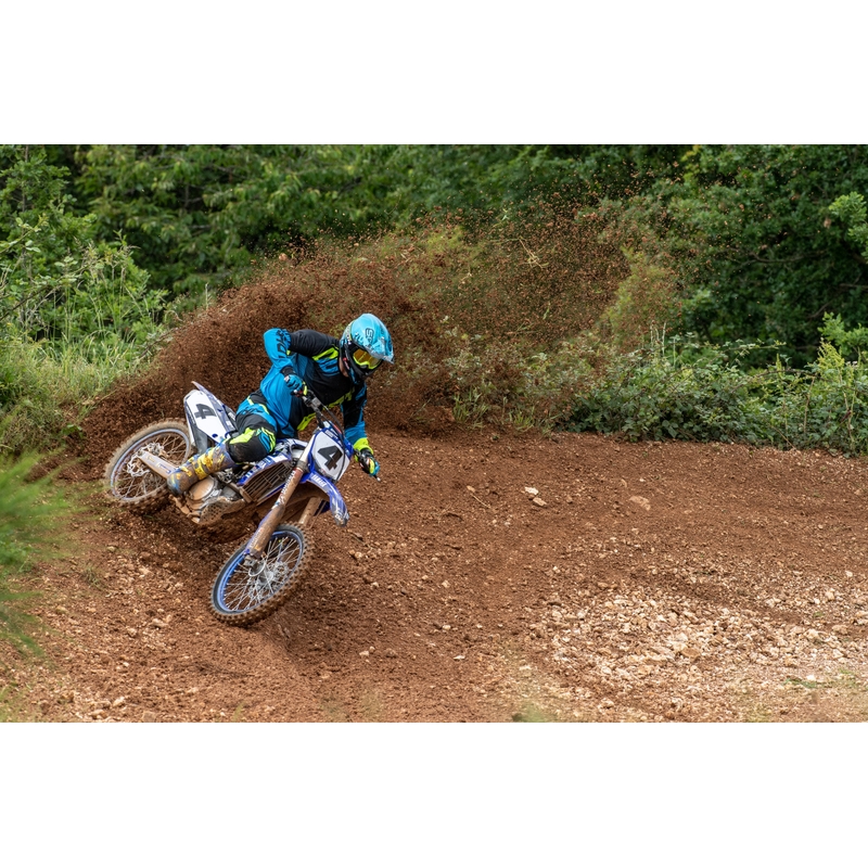 Tricou de motocros Shot DEVO Ultimate albastru-fluo galben lichidare
