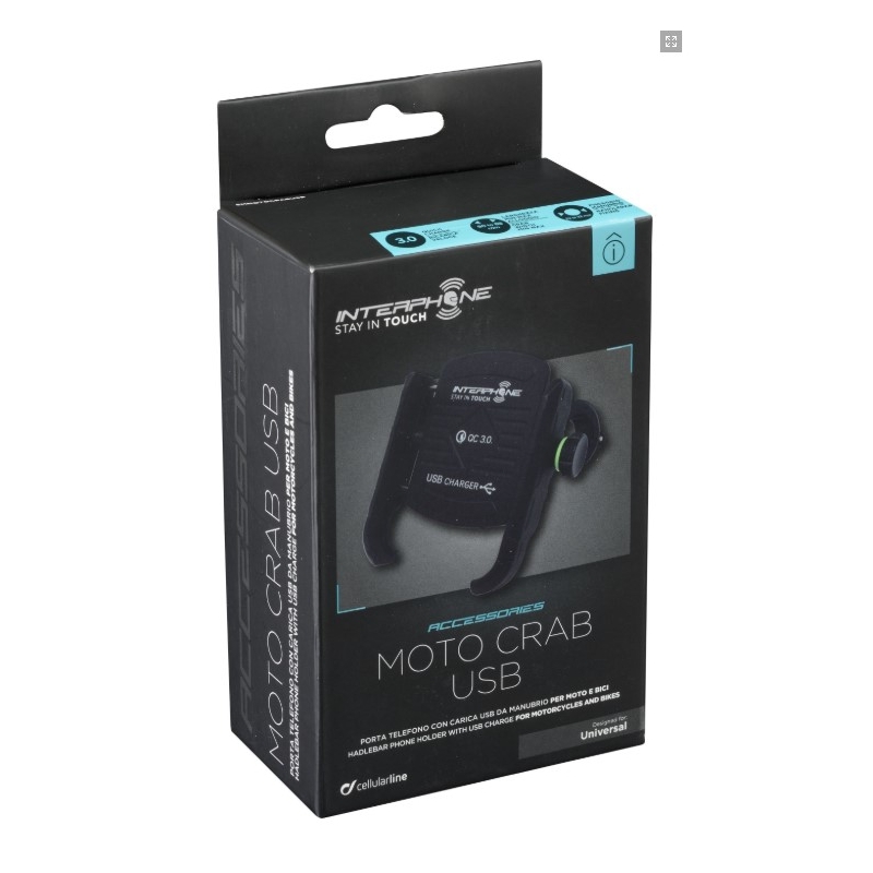 Suport universal pentru interfon Motocrab cu port USB