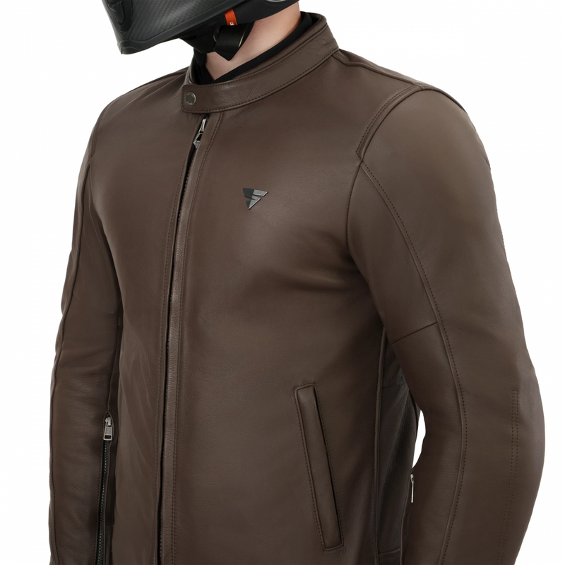 Geacă de motocicletă din piele Shima Hunter 3.0 maro