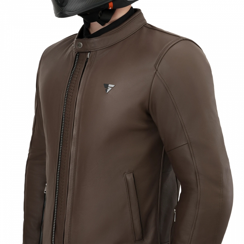 Geacă de motocicletă din piele Shima Hunter 3.0 maro