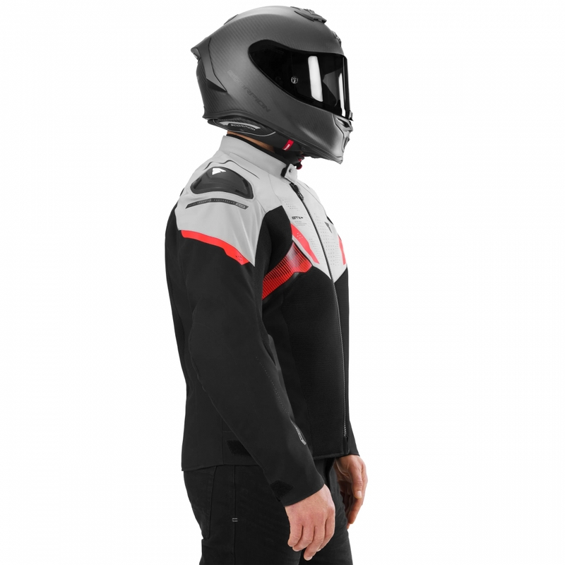Geacă de motocicletă Shima STX Air gri-roșie