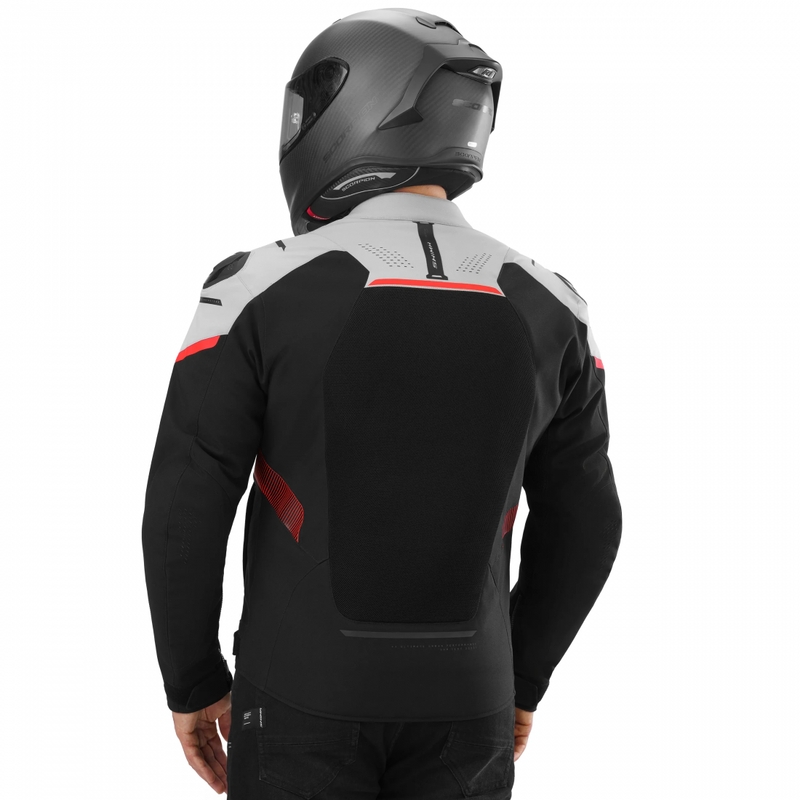 Geacă de motocicletă Shima STX Air gri-roșie