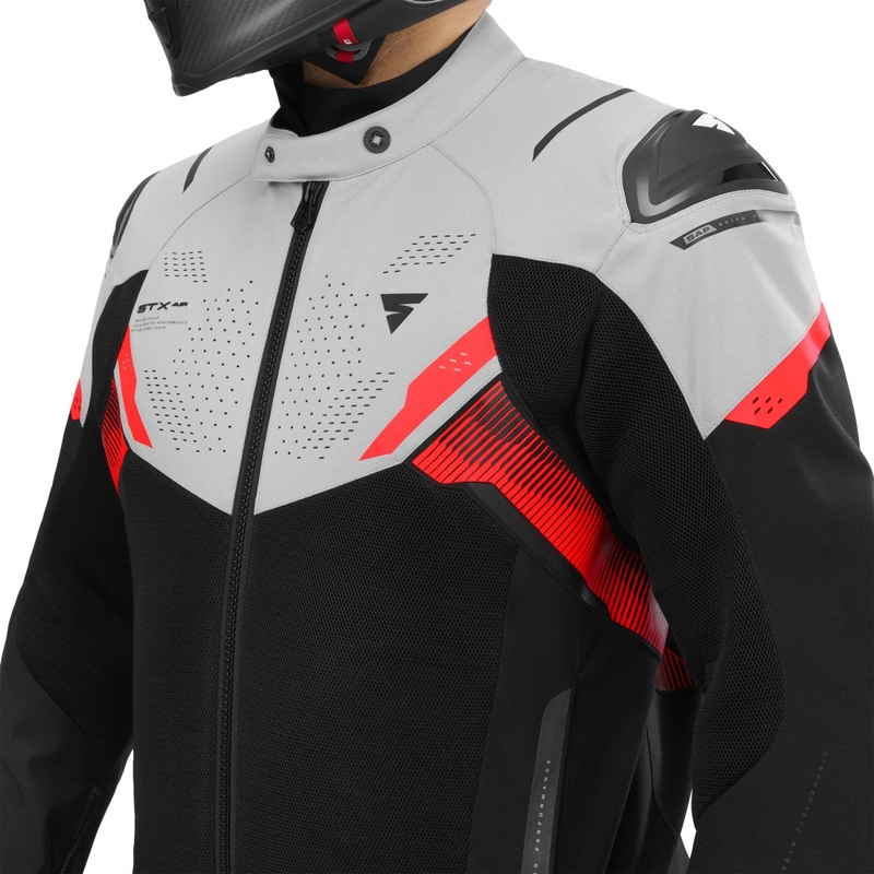 Geacă de motocicletă Shima STX Air gri-roșie