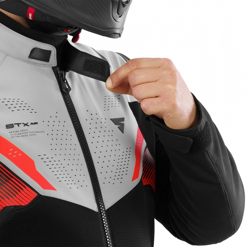 Geacă de motocicletă Shima STX Air gri-roșie