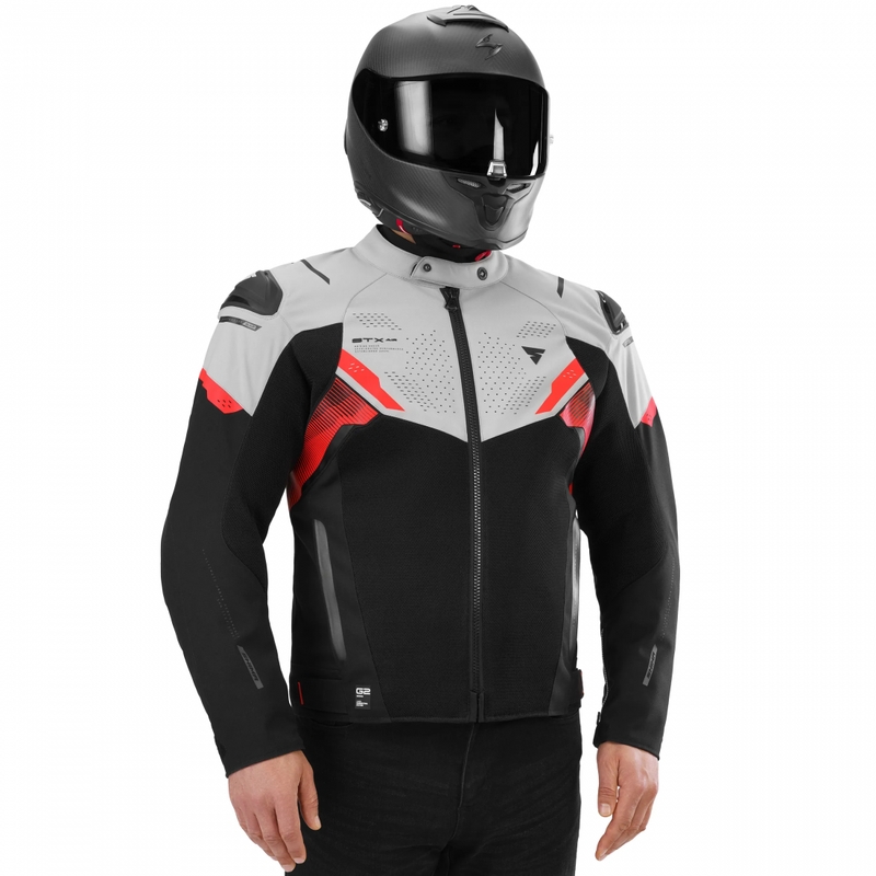 Geacă de motocicletă Shima STX Air gri-roșie