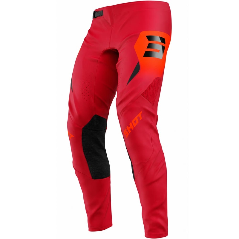 Pantaloni motocross Shot Aerolite Phase roșii