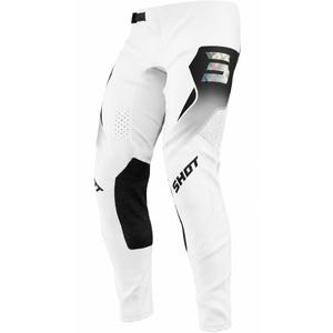 Pantaloni motocross Shot Aerolite Phase albi