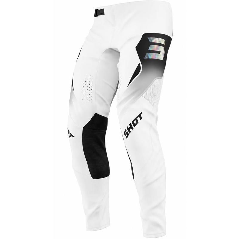 Pantaloni motocross Shot Aerolite Phase albi