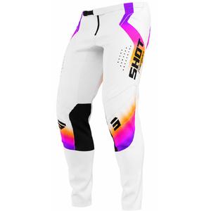 Pantaloni motocross Shot Contact Stream albi