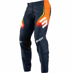 Pantaloni motocross Shot Devo Future albastru-portocaliu
