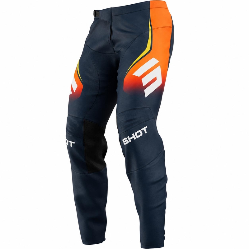 Pantaloni motocross Shot Devo Future albastru-portocaliu