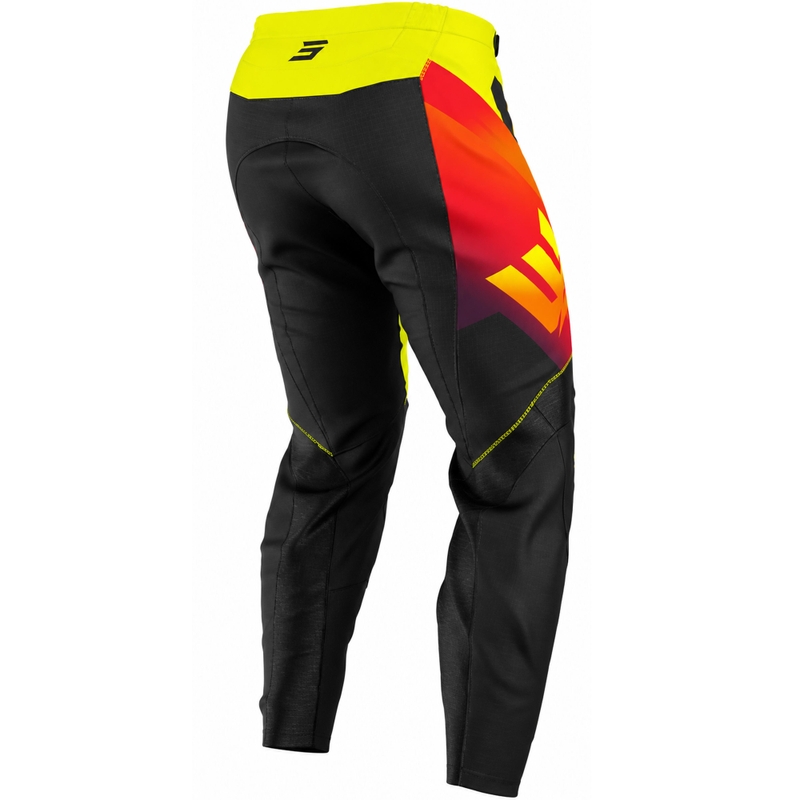 Pantaloni motocross Shot Draw Rocket pentru copii, galben fluo