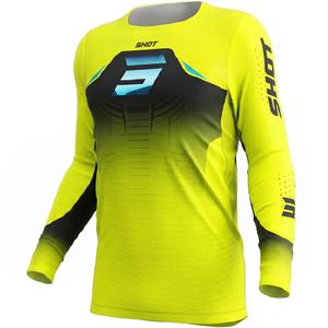 Tricou motocross Shot Aerolite Phase galben fluo