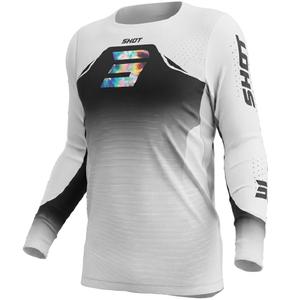 Tricou motocross Shot Aerolite Phase alb
