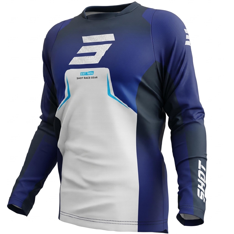 Tricou motocross Shot Devo Future albastru