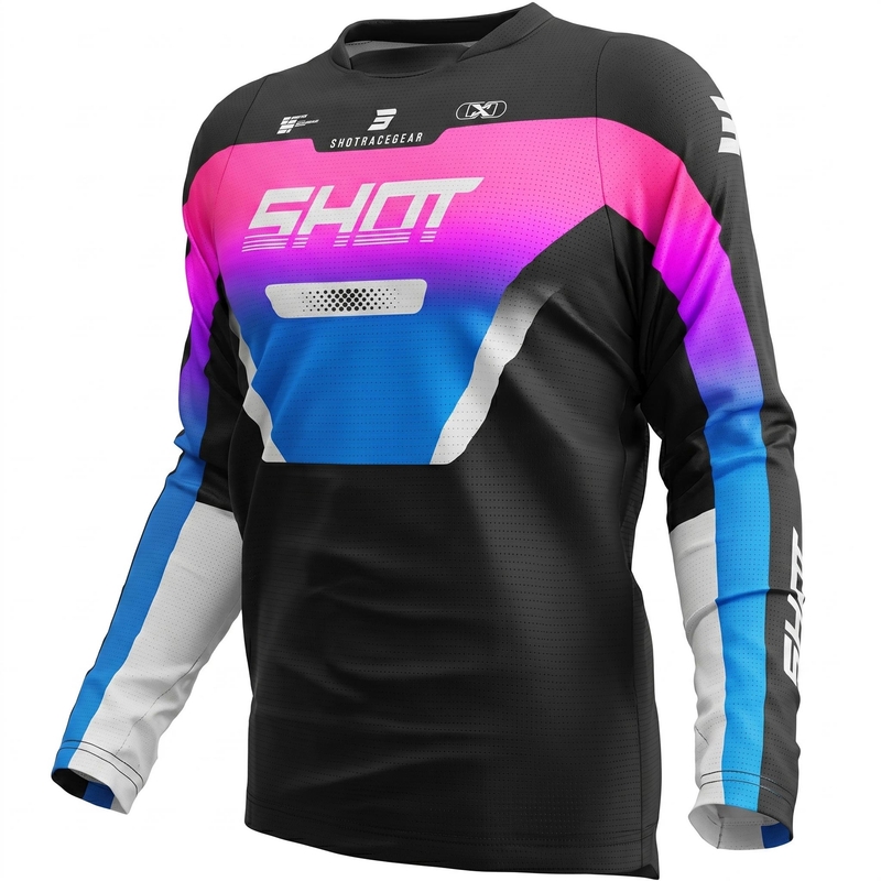 Tricou motocross Shot Devo Struck roz