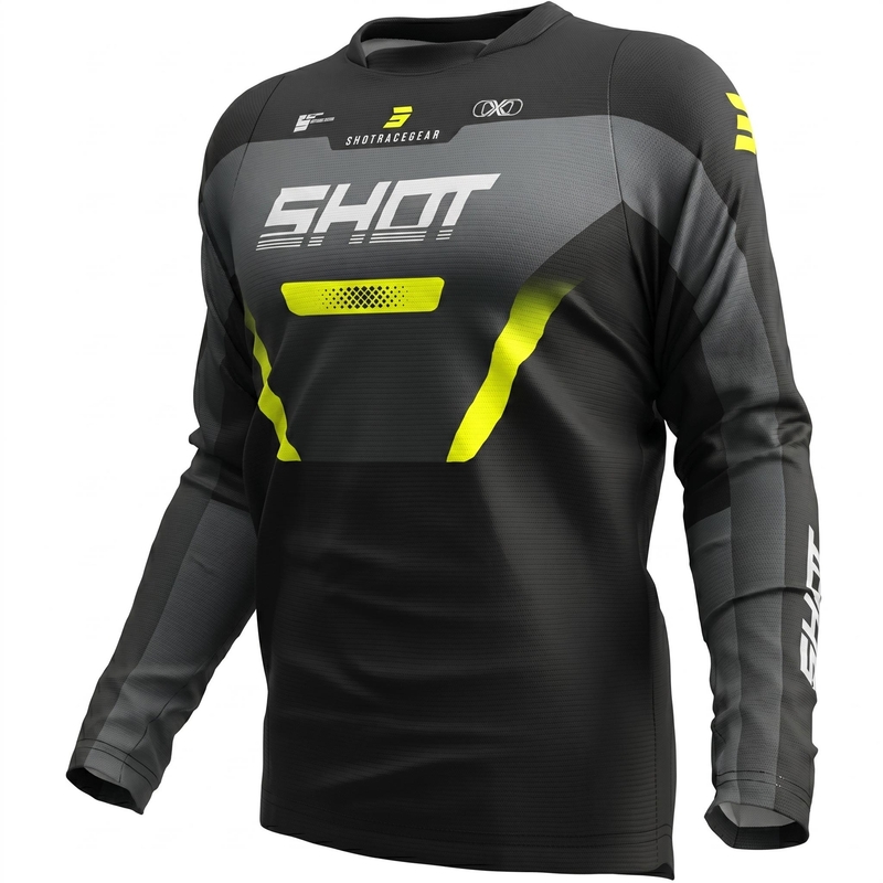Tricou motocross Shot Devo Struck gri