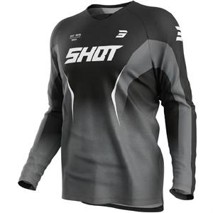 Tricou motocross Shot Draw Clash negru