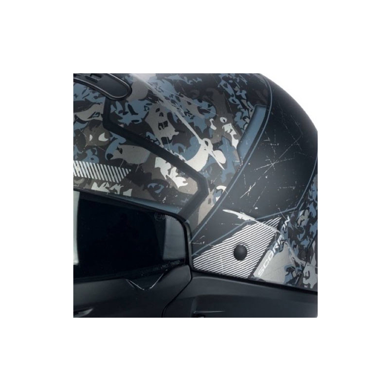 Casca Moto Scorpion EXO-Combat Opex negru-argintiu lichidare