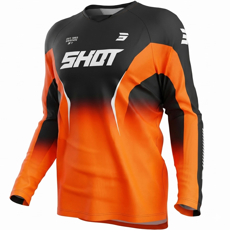 Tricou motocross Shot Draw Clash portocaliu