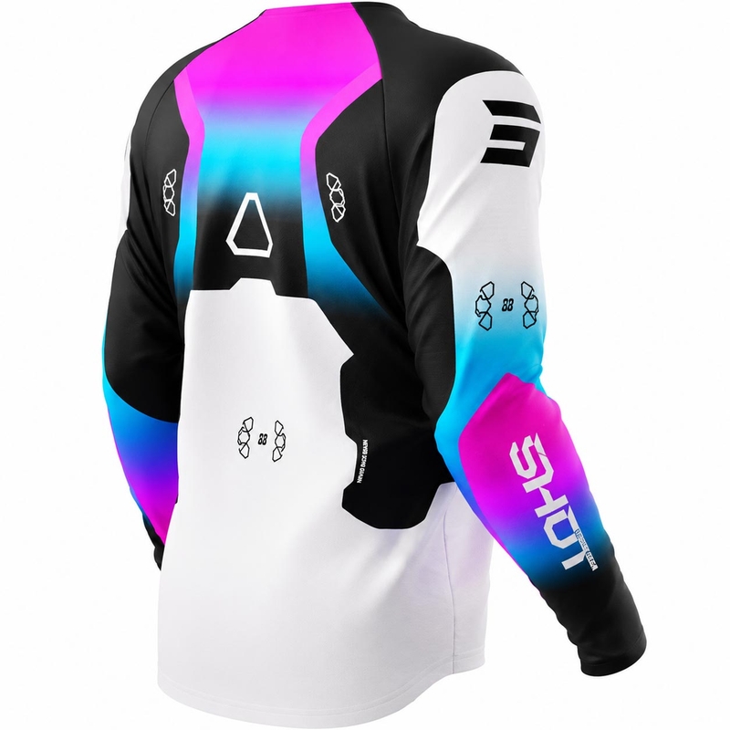 Tricou motocross Shot Draw Rocket pentru copii, roz