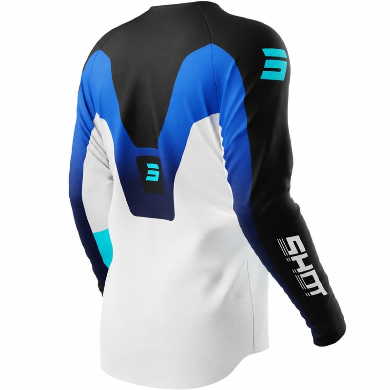 Tricou motocross Shot Draw Struck pentru copii, albastru
