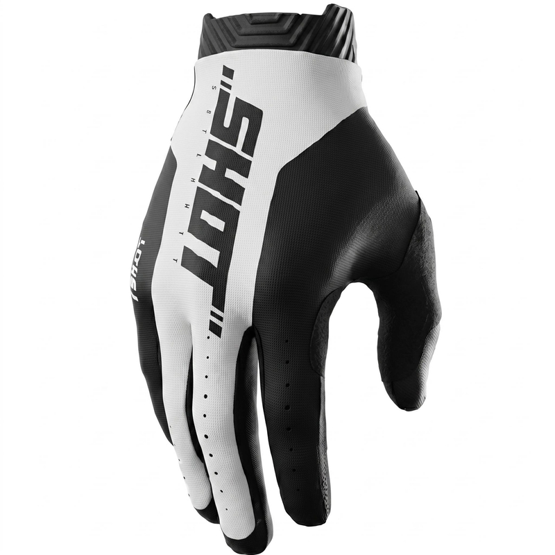 Mănuși motocross Shot Lite Skin negru-alb