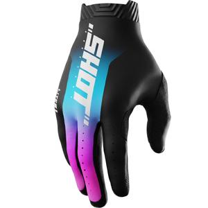 Mănuși motocross Shot Lite Skin albastru-roz