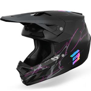 Cască de motocross Shot Speed Rac Negru Perlat