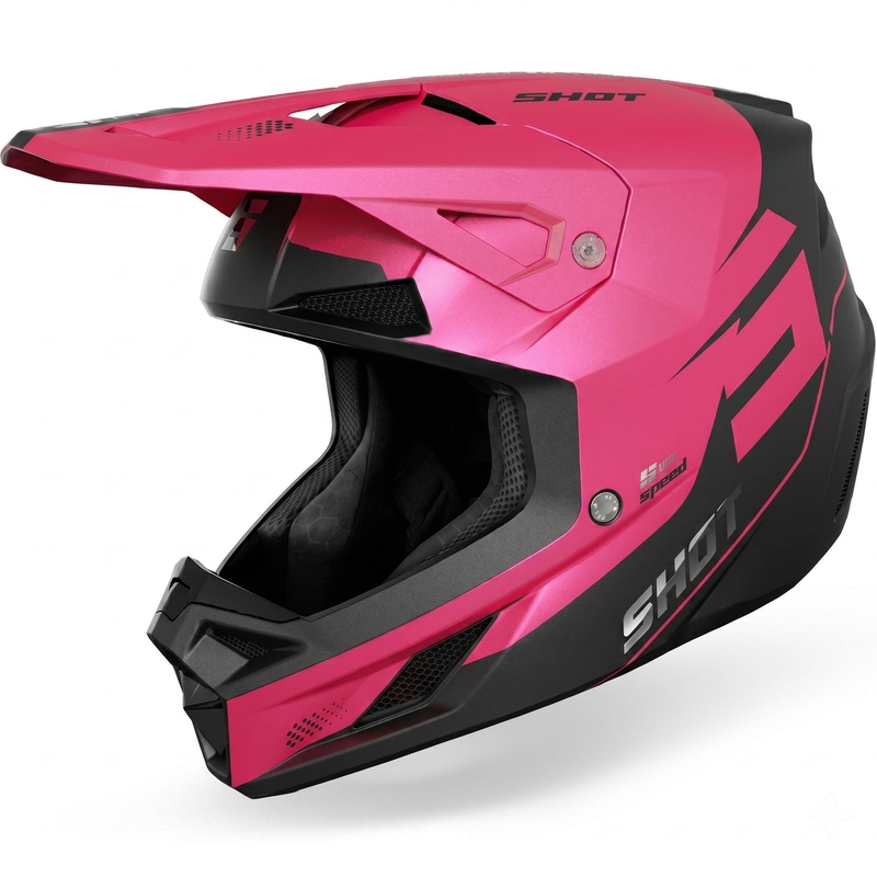 Cască motocross Shot Speed S roz mat