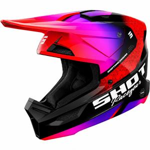 Cască de motocross pentru copii Shot Furious Stream, roșie lucioasă