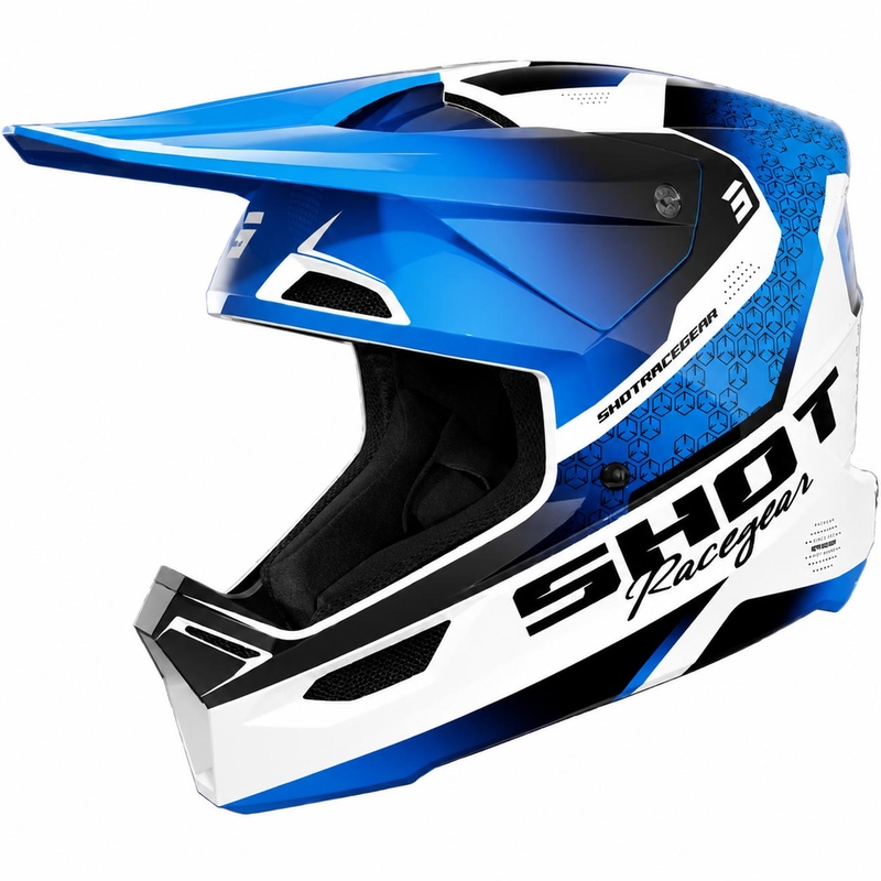 Cască de motocross Shot Furious Stream pentru copii, albastru lucios