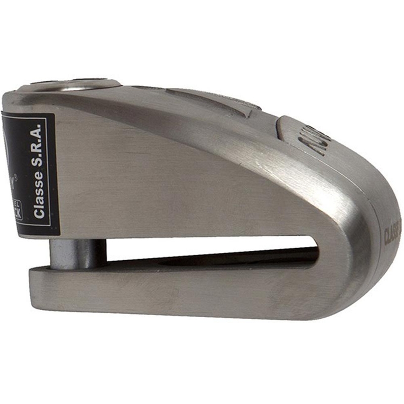Blocator disc de frână Auvray B-Lock 14 cu alarmă, oțel argintiu