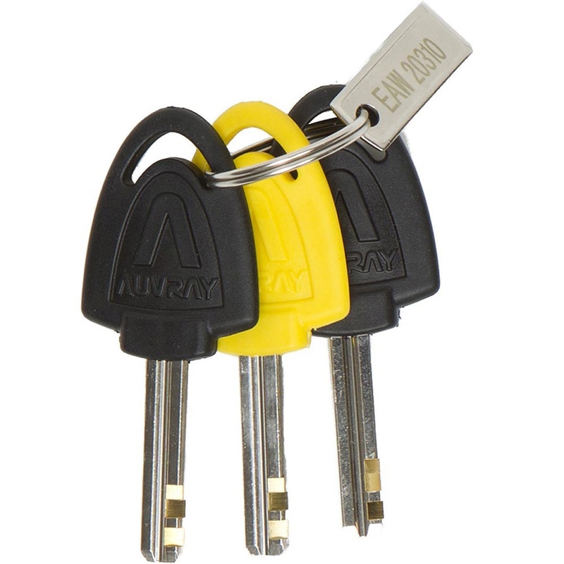 Blocator disc de frână Auvray B-Lock 14 cu alarmă, oțel argintiu