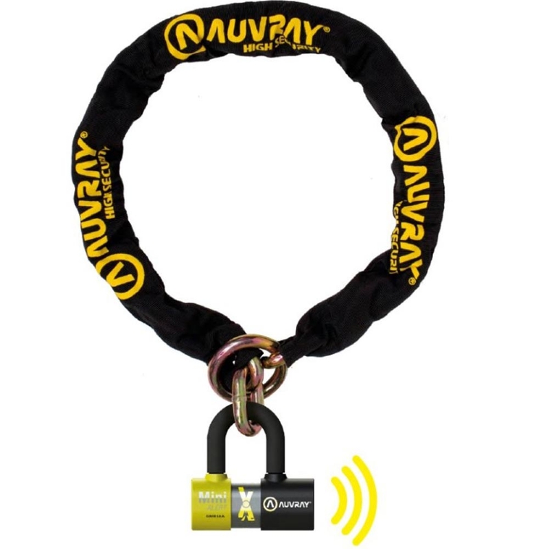 Lacăt pentru motocicletă Auvray XTREM cu lacăt XTREM Mini Alert U, negru