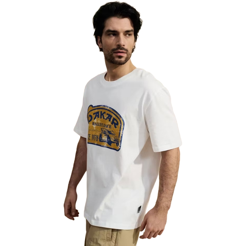 Tricou Dakar pilot alb
