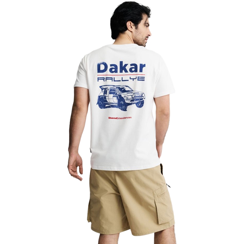 Tricou Dakar Car alb