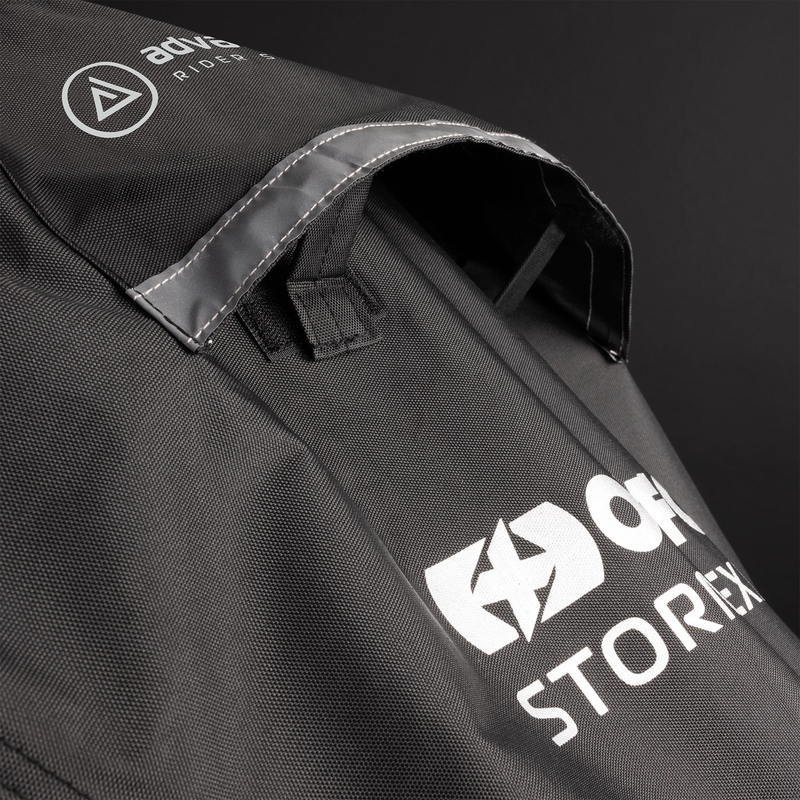 Husă pentru motocicletă Oxford Stormex Pro (cu compartiment pentru bagaje) neagră