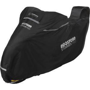 Husă pentru motocicletă Oxford Stormex Pro (cu compartiment pentru bagaje) neagră