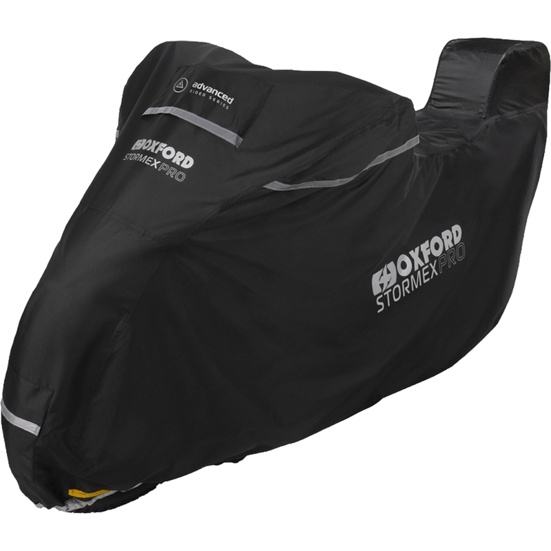 Husă pentru motocicletă Oxford Stormex Pro (cu compartiment pentru bagaje) neagră