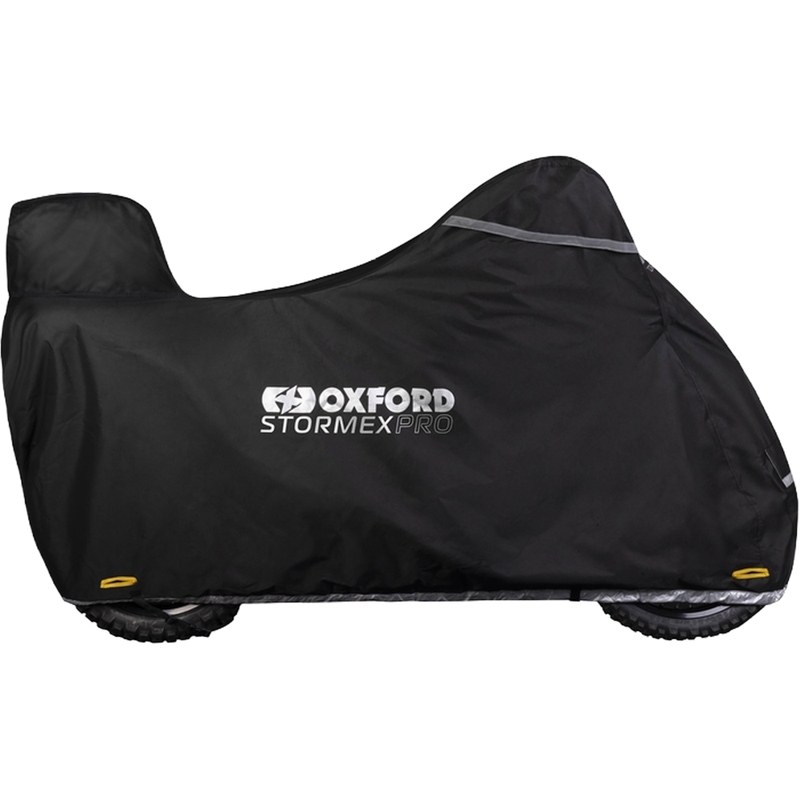 Husă pentru motocicletă Oxford Stormex Pro (cu compartiment pentru bagaje) neagră