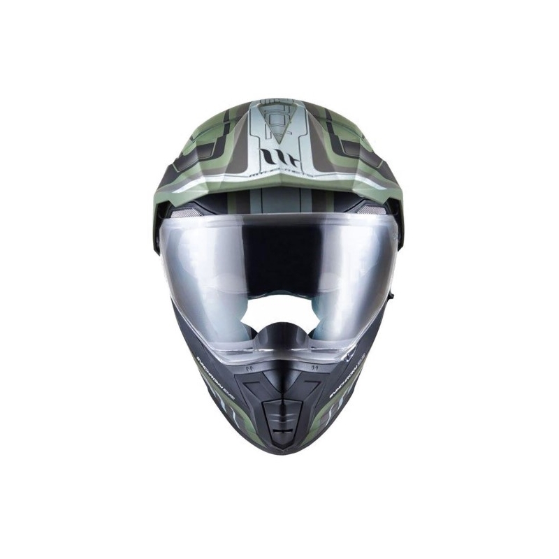 Cască de enduro MT Synchrony Duosport SV Tourer verde-negru mat