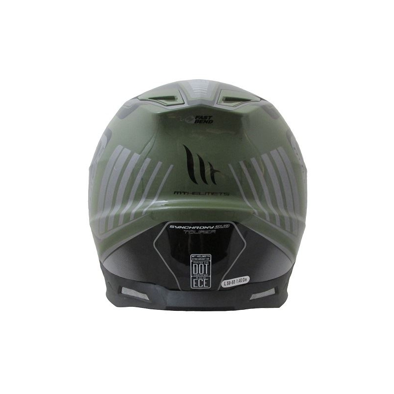 Cască de enduro MT Synchrony Duosport SV Tourer verde-negru mat